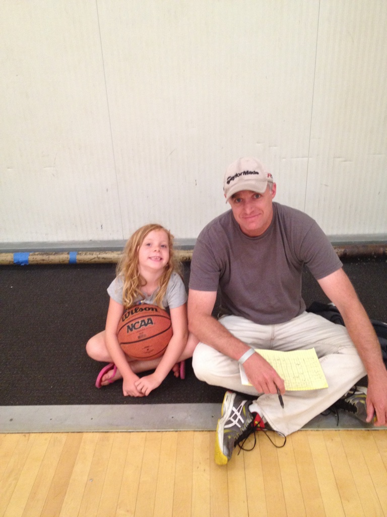 Coach Nate and Avery at the gym